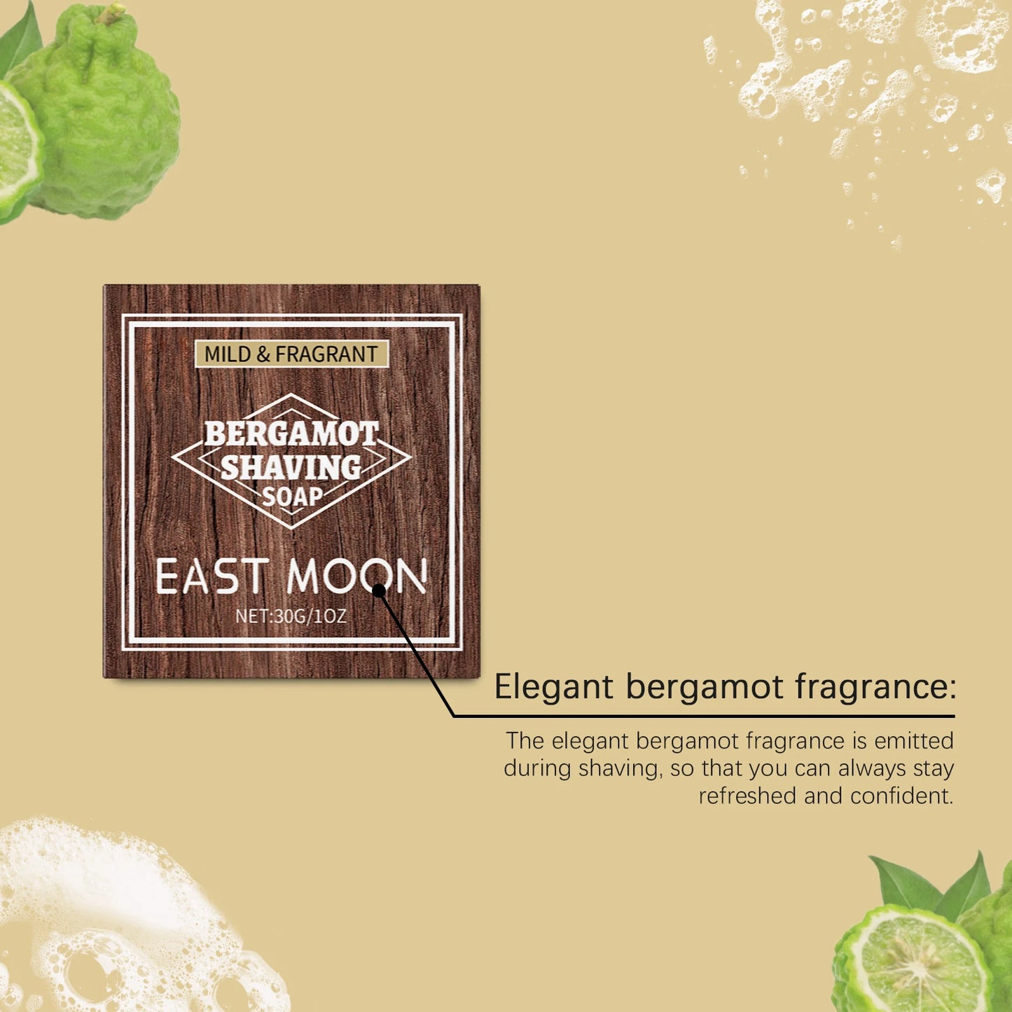 Men Shaving Soap Rich Foam Smooth Glide Soothe