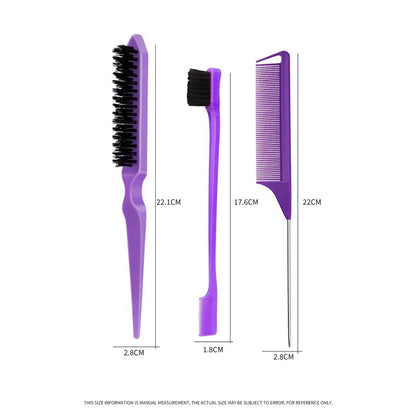 Slick Back Hair Brush Set Teasing Hair Comb