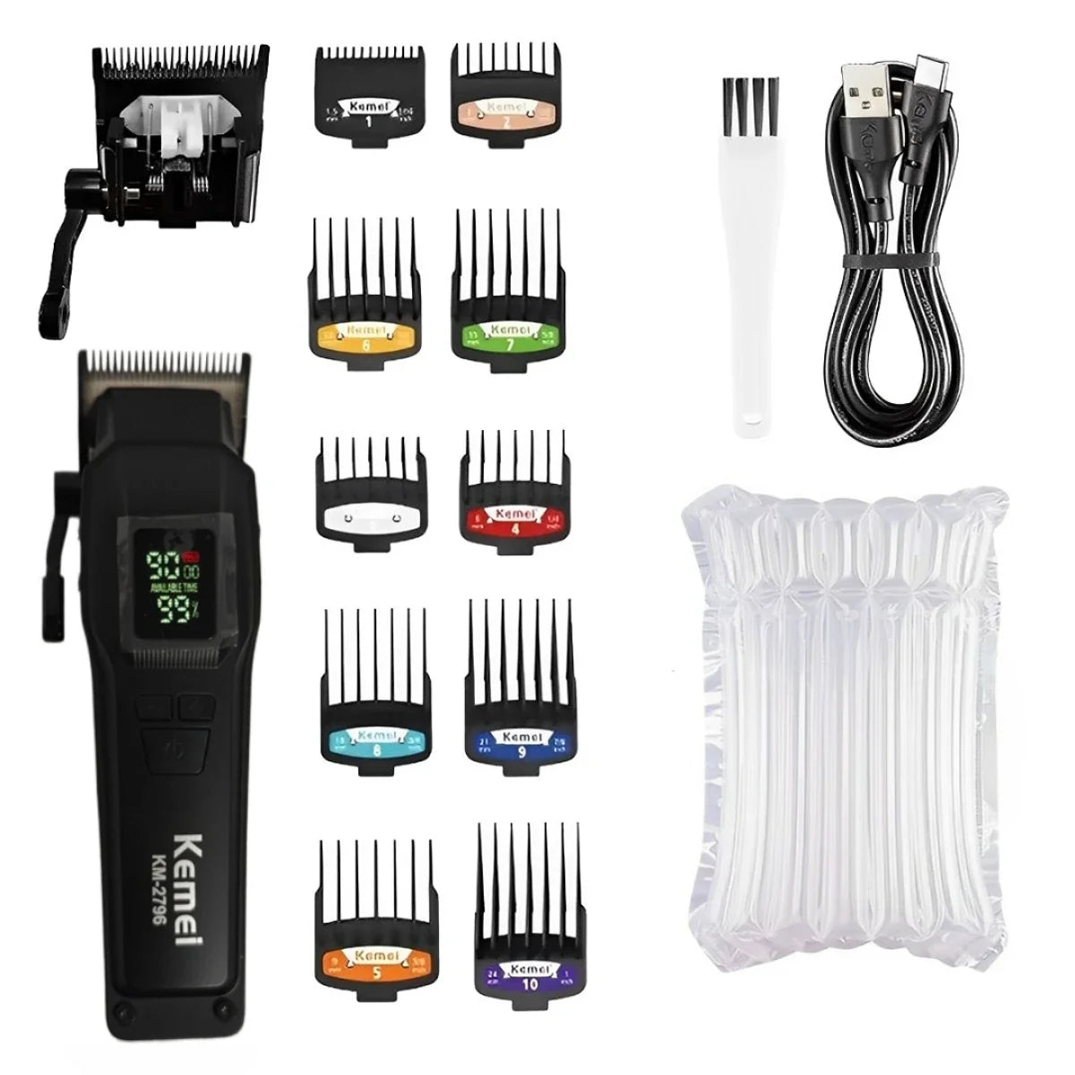 Kemei Hair Trimmer Professional Clippers Brushless Motor 9000 RPM
