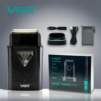 VGR Beard Trimmer Professional Shaver 9000 RPM Razor V-334