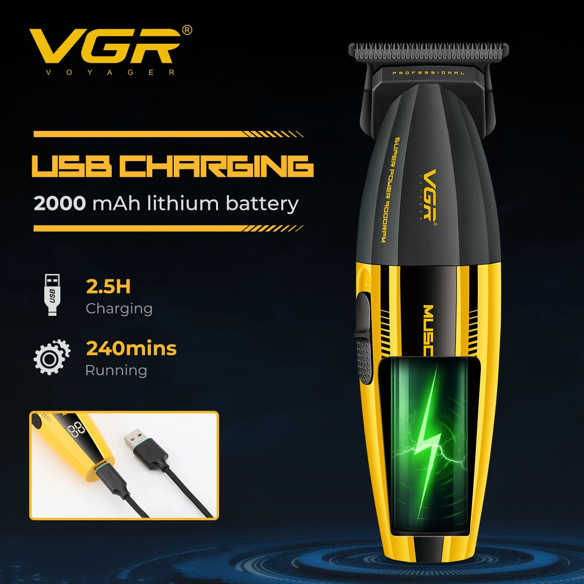 VGR Hair Trimmer Professional Hair Cutting Machine V-285