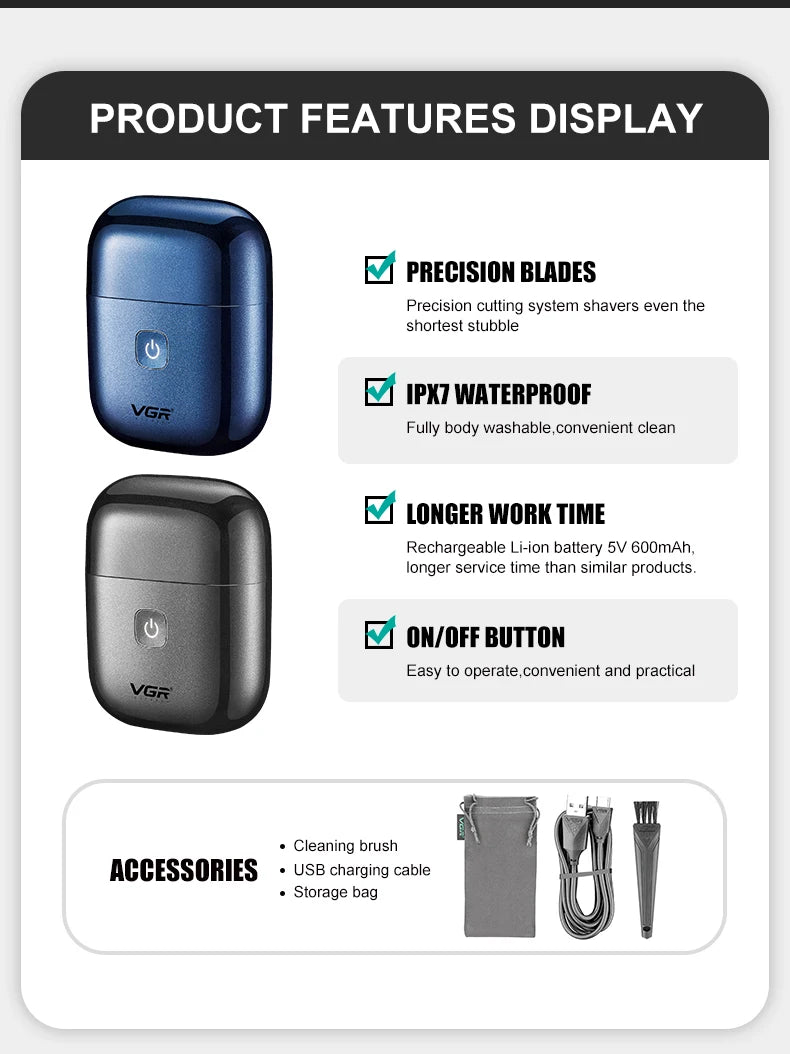 VGR 340 Shaver Professional Electric Razor Reciprocating Shaving