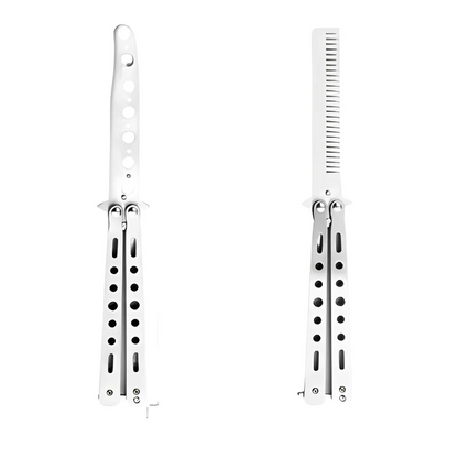Foldable Comb Stainless Steel Practice Training Butterfly Comb