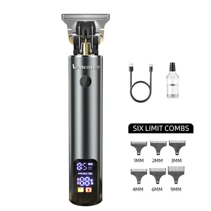 Rechargeable Hair Clipper with LCD Display Professional Hair Cut