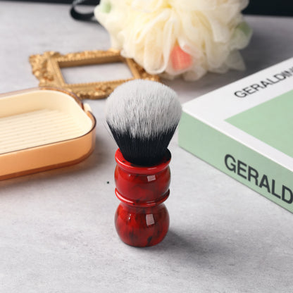 Red Marble Men's Synthetic Hair Beard Brush