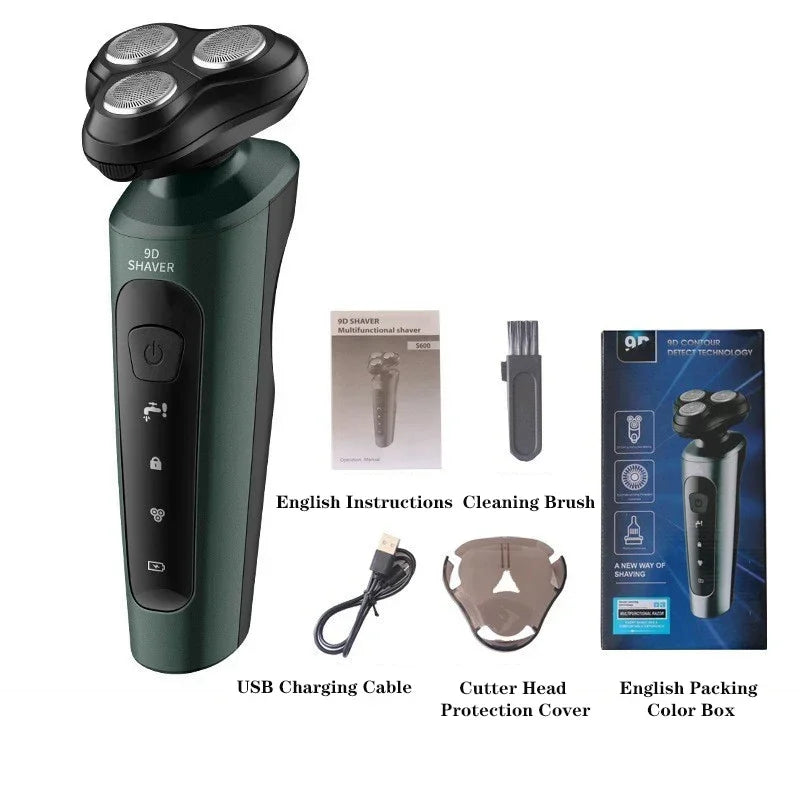 Electric Razor For Men Intelligent Wet Dry Beard Shaving Trimmer