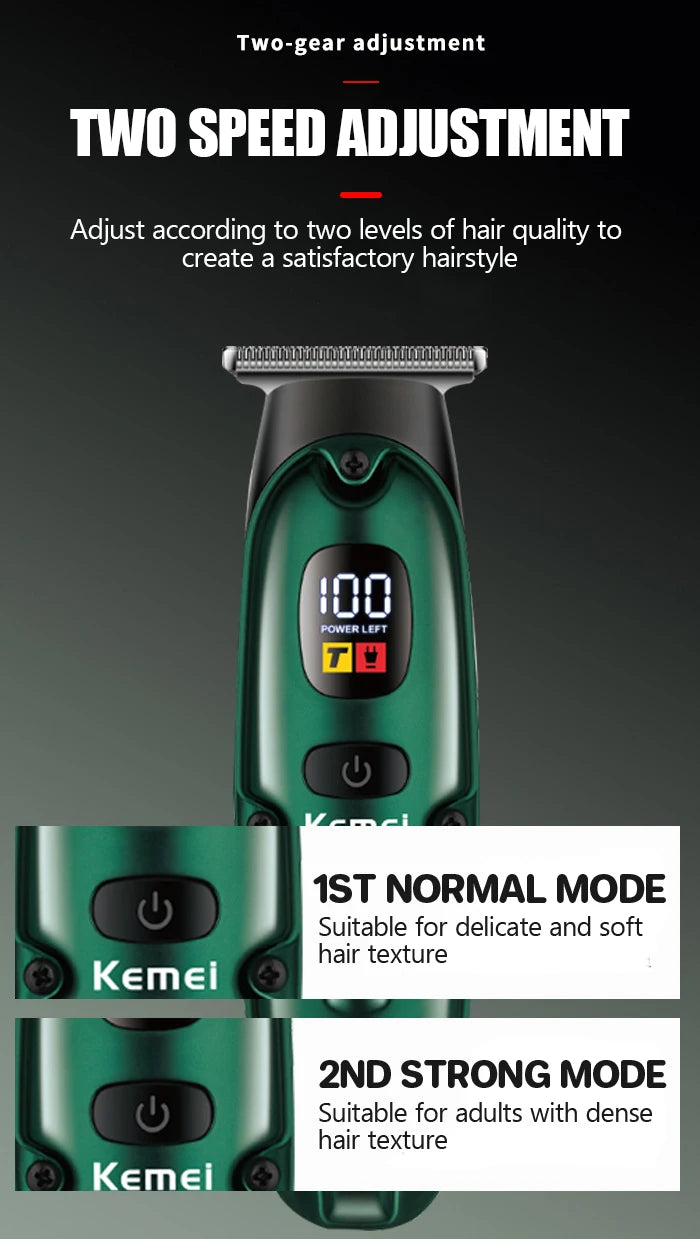 Hair Clippers for Men Professional Cordless Barber Clippers km-2259
