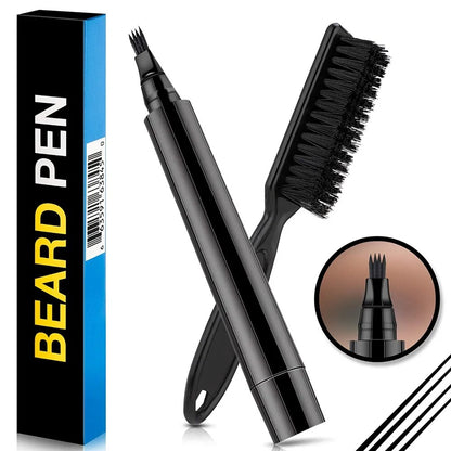 Beard Pen Beard Filler Pencil And Brush Beard Enhancer Lasting Repair