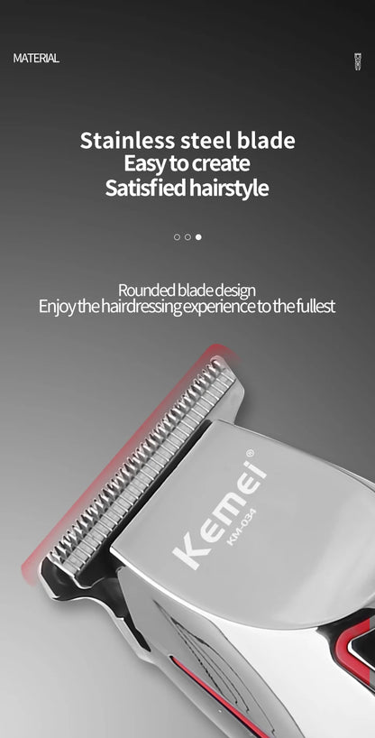Kemei Professional Hair Trimmer Men's Electric Beard Trimmer KM-034