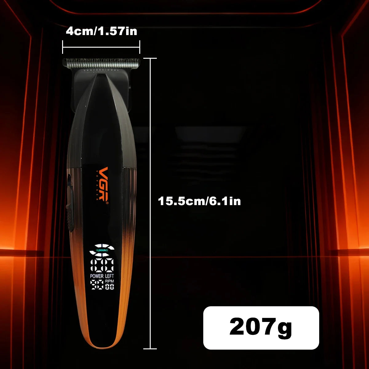 VGR V-889T Professional Hair Trimmer 9000 RPM Gradient Color