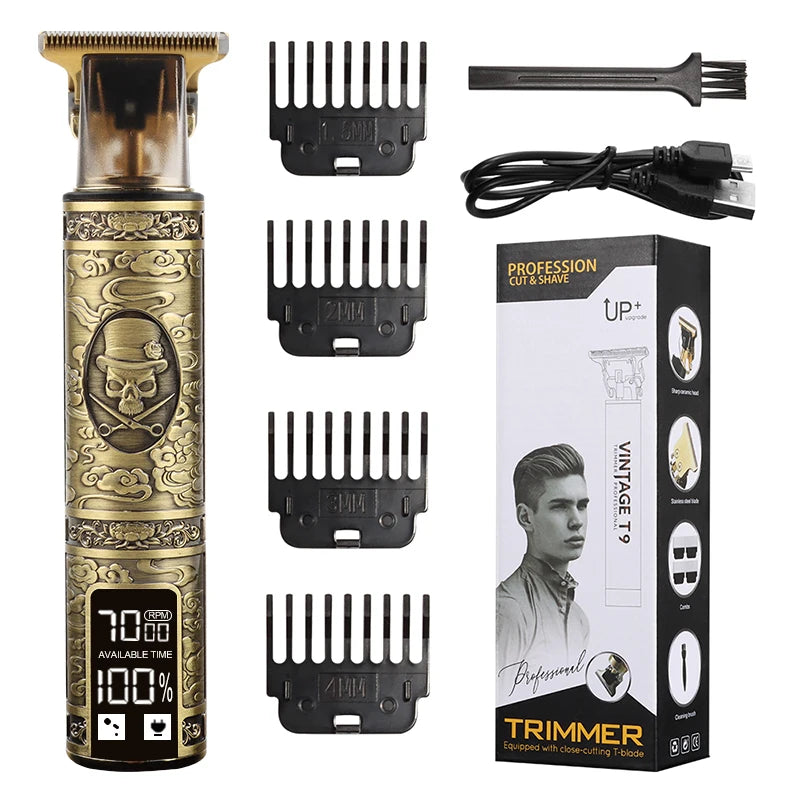 T9 Electric Hair Trimmer LCD Intelligent Display