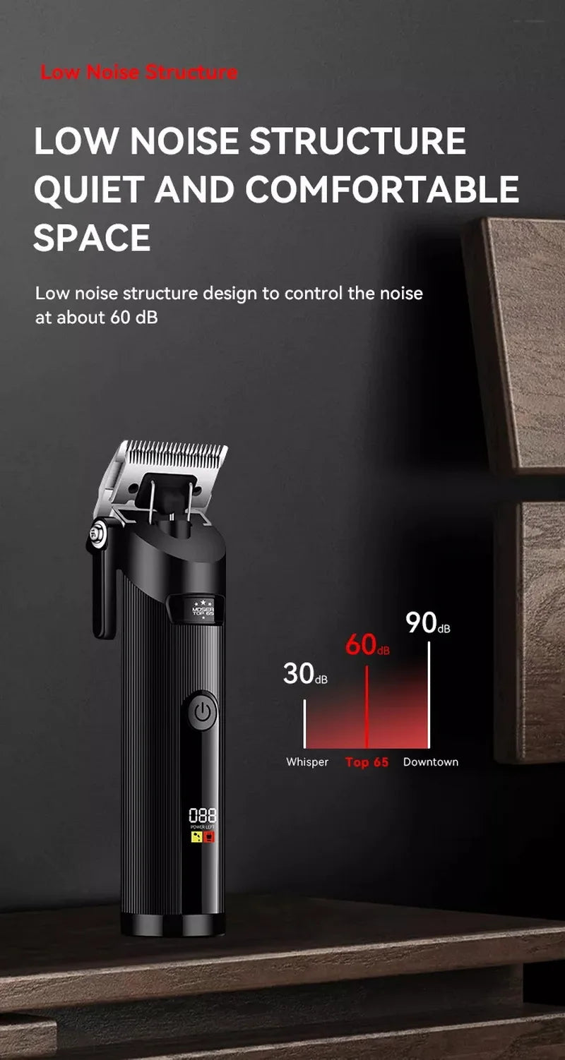 Kemei hair clipper long battery life silent TOP-65 carbon steel