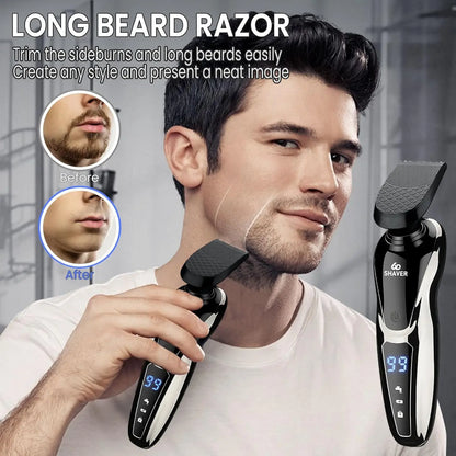 Rechargeable Electric Shaver for Men All in One Trimmer Set