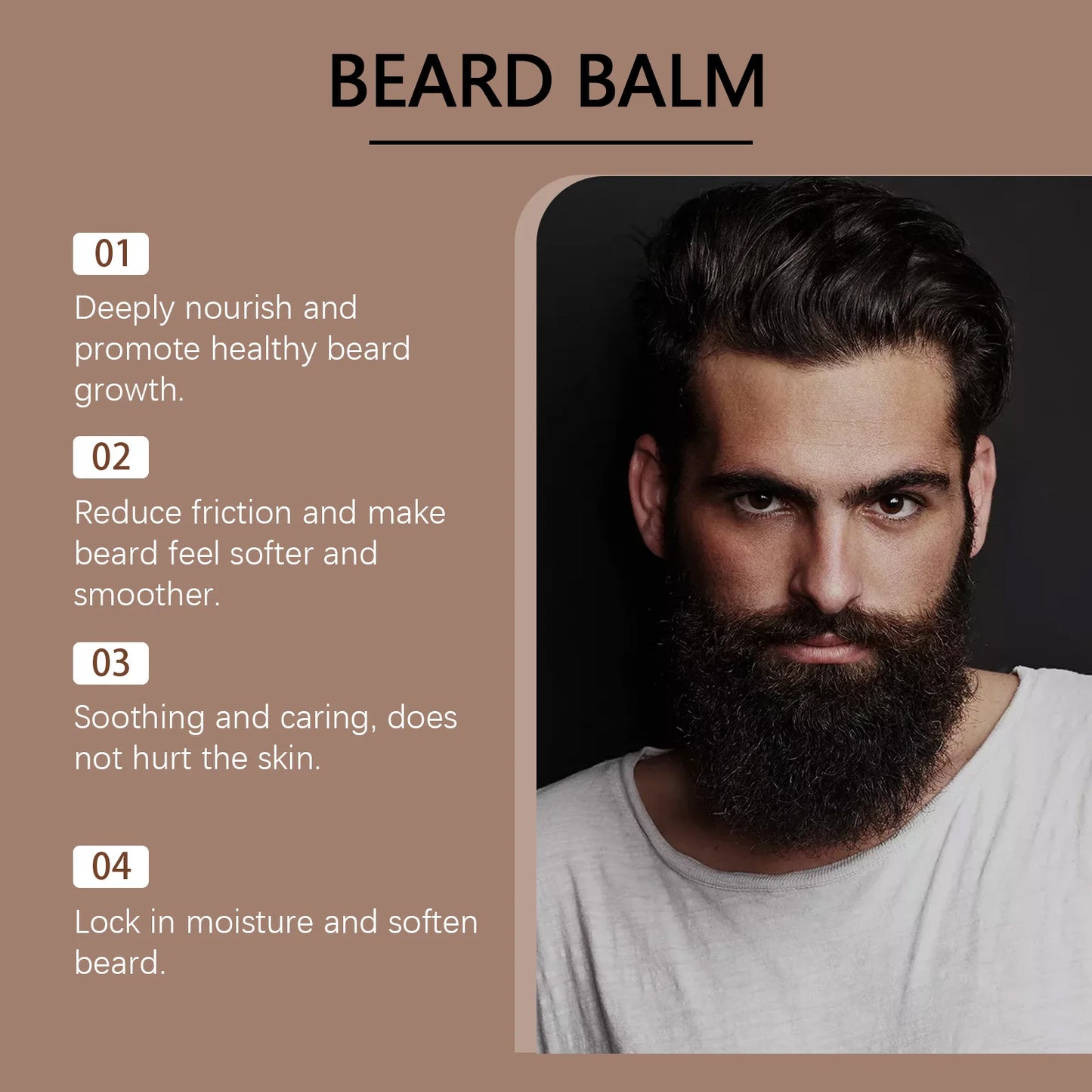 East Moon Coconut Oil Men's Moisturize Beard Growth Balm