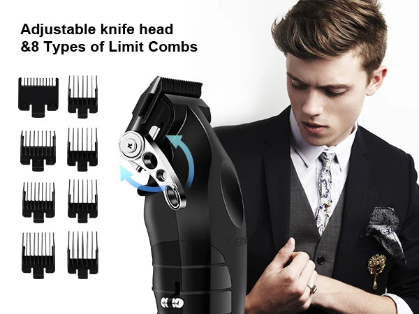 2500mah Lithium Battery Adjustable Trimmer Kemei Km-2296