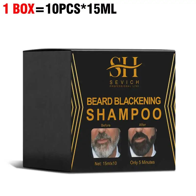 Natural Hair Dye Black Beard Shampoo Beard Coloring