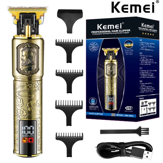 Kemei Professional T9 hair clipper KM-2095 LCD digital