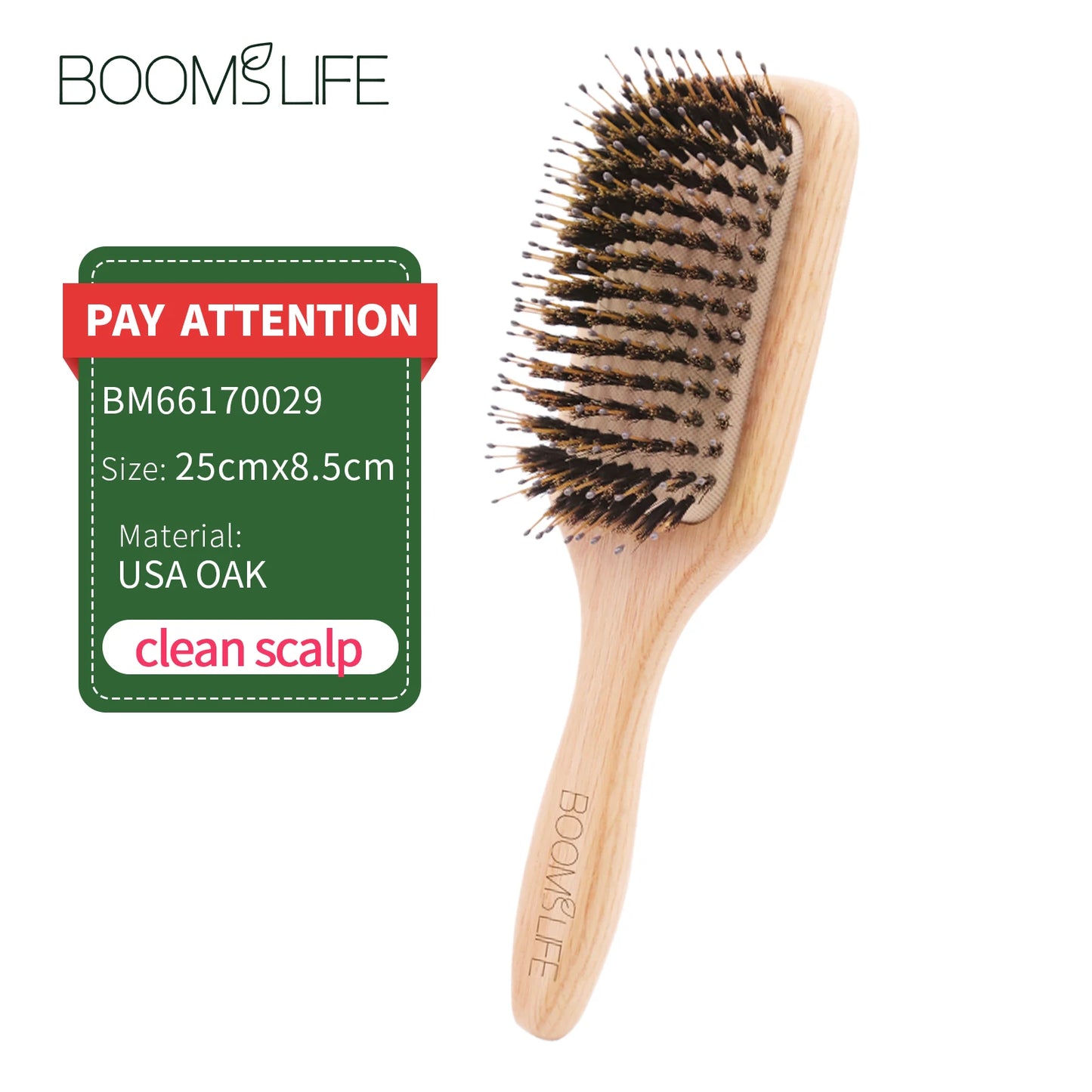 Boar Bristle Brush Wood Combs Scalp Massage