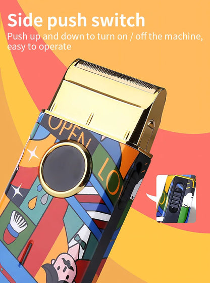 Kemei Graffiti Electric Hair Clipper Kit Men's Electric Shaver