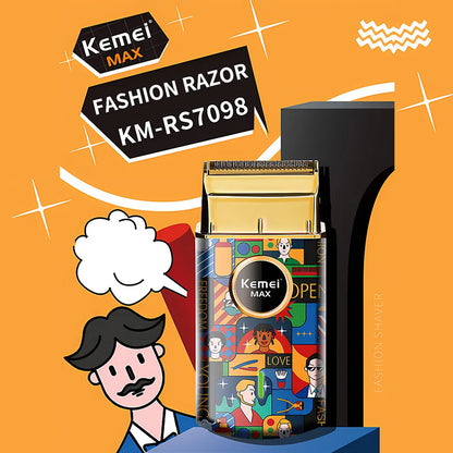 Kemei Graffiti Electric Hair Clipper Kit Men's Electric Shaver