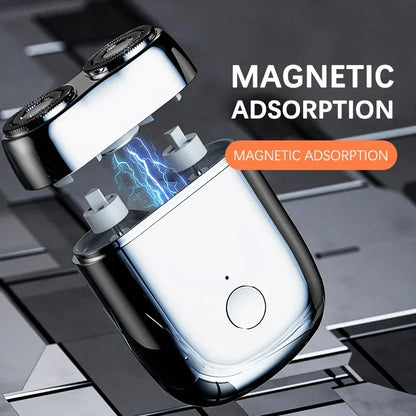 Magnetic Colorful Electric Shaver Double Floating Head Mini Beard Knife
