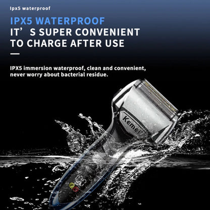 Kemei 5-Blades Beard Electric Shaver Face Wet Dry