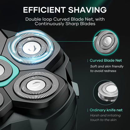 Electric Head Shavers for Bald Men 6D Magnetic Razor