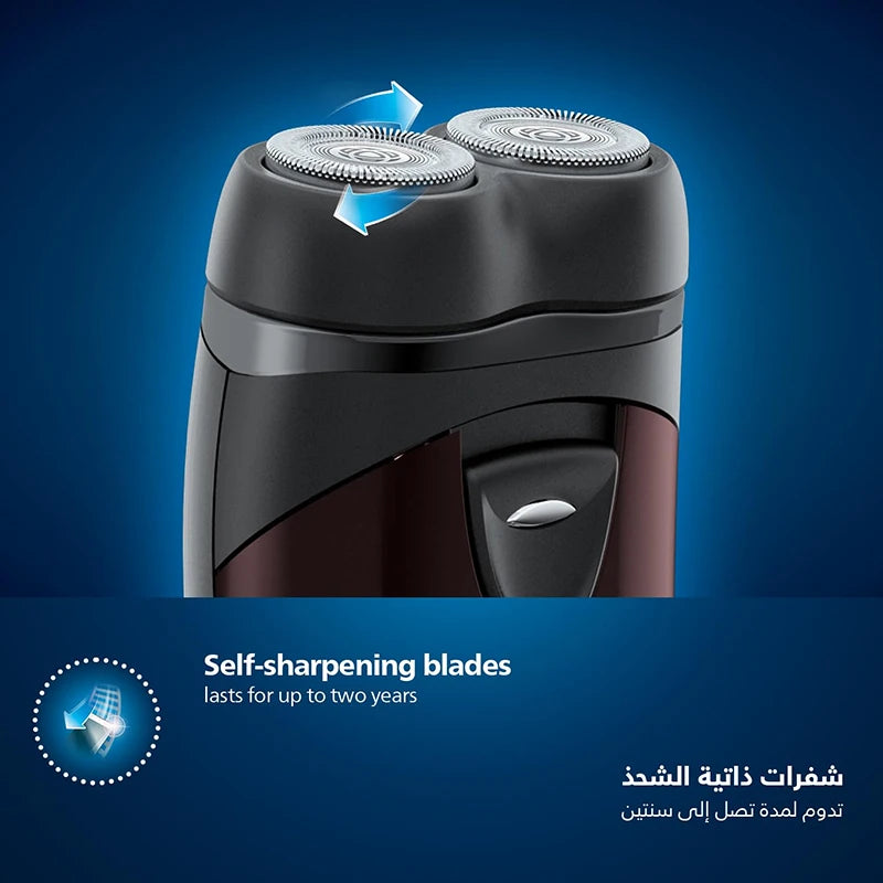 Philips Electric Shaver Battery Power Portable Beard Trimmer