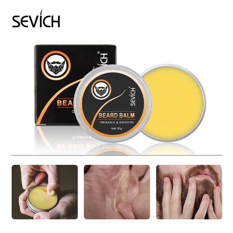 Men Beard Crewam Natural Beard Balm Wax for Men Moisturizing