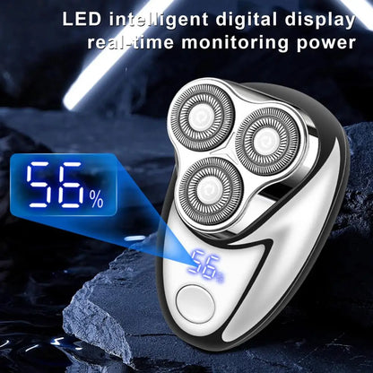 Men Electric Shaver Digital Display USB Rechargeable Mini Travel Razor