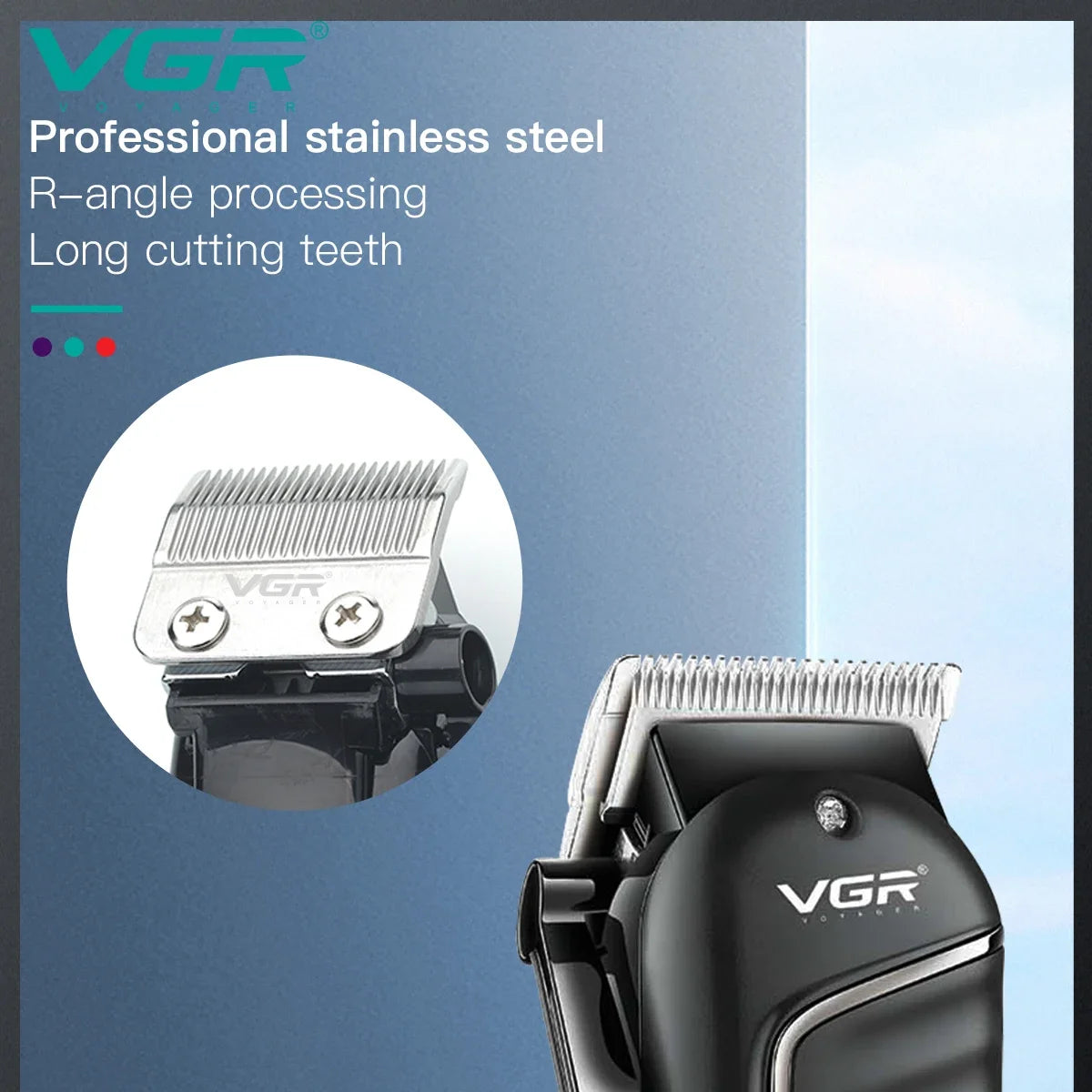 VGR Rechargeable Hair Clipper Barber Beard Hair Cutting Hair Trimmer