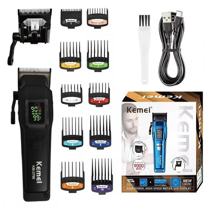Kemei Hair Trimmer Professional Clippers Brushless Motor 9000 RPM
