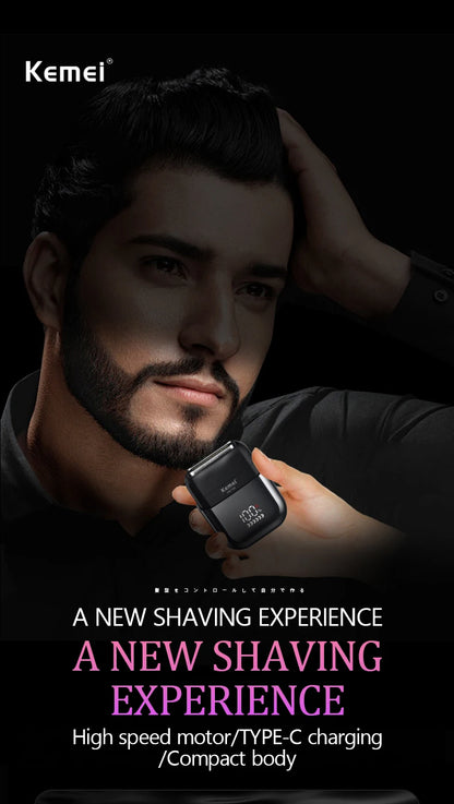 Kemei Electric Shaver Mini Portable Shaver Electric Razor for Men