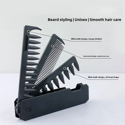 Multifunctional 3-in-1 Plastic Folding Pocket Combs