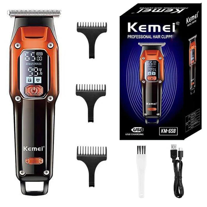 Kemei Barber Hair Trimmer Professional Electric Beard Hair Clipper