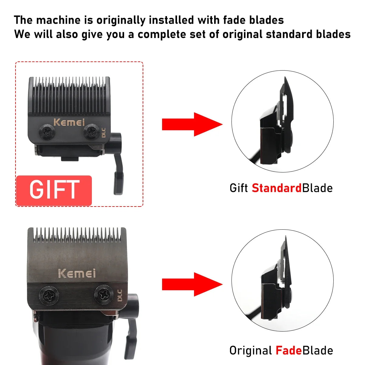9000RPM Brushless Motor 4600mAh KM2796 Hair Clipper