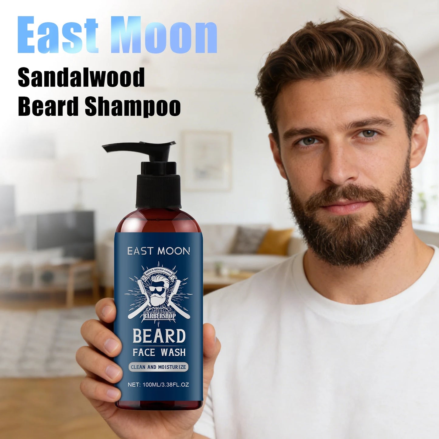 Sandalwood Oil Beard Shampoo Nourish Beard Improve Rough Texture