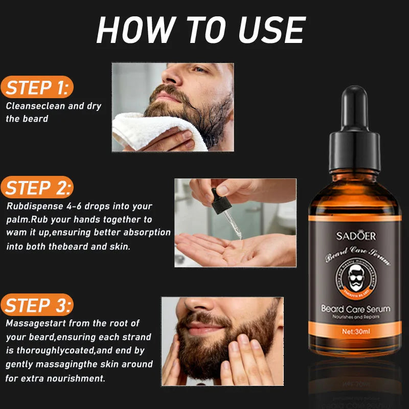 Men's beard care set beard oil beard balm moisturizing