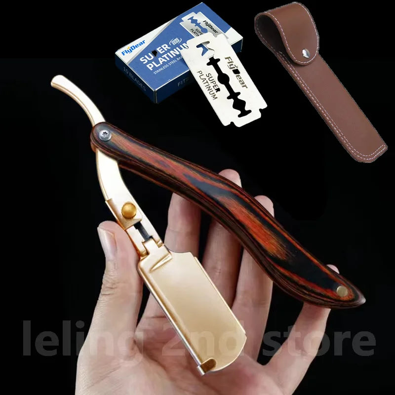 Senior wood handle blade shaving razors barber shaver