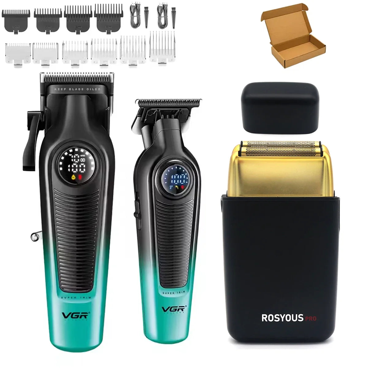 VGR V-196 V-996 Professional Barber Cutting Machines Kit