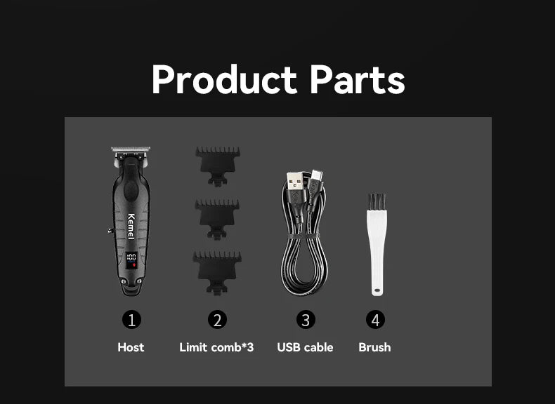Kemei  Hair Clipper Professional Trimmer Cordless Haircut km-2293