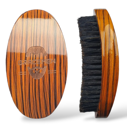 Gracemen 360 Wave Brush Afro Men Curved Wooden Handle