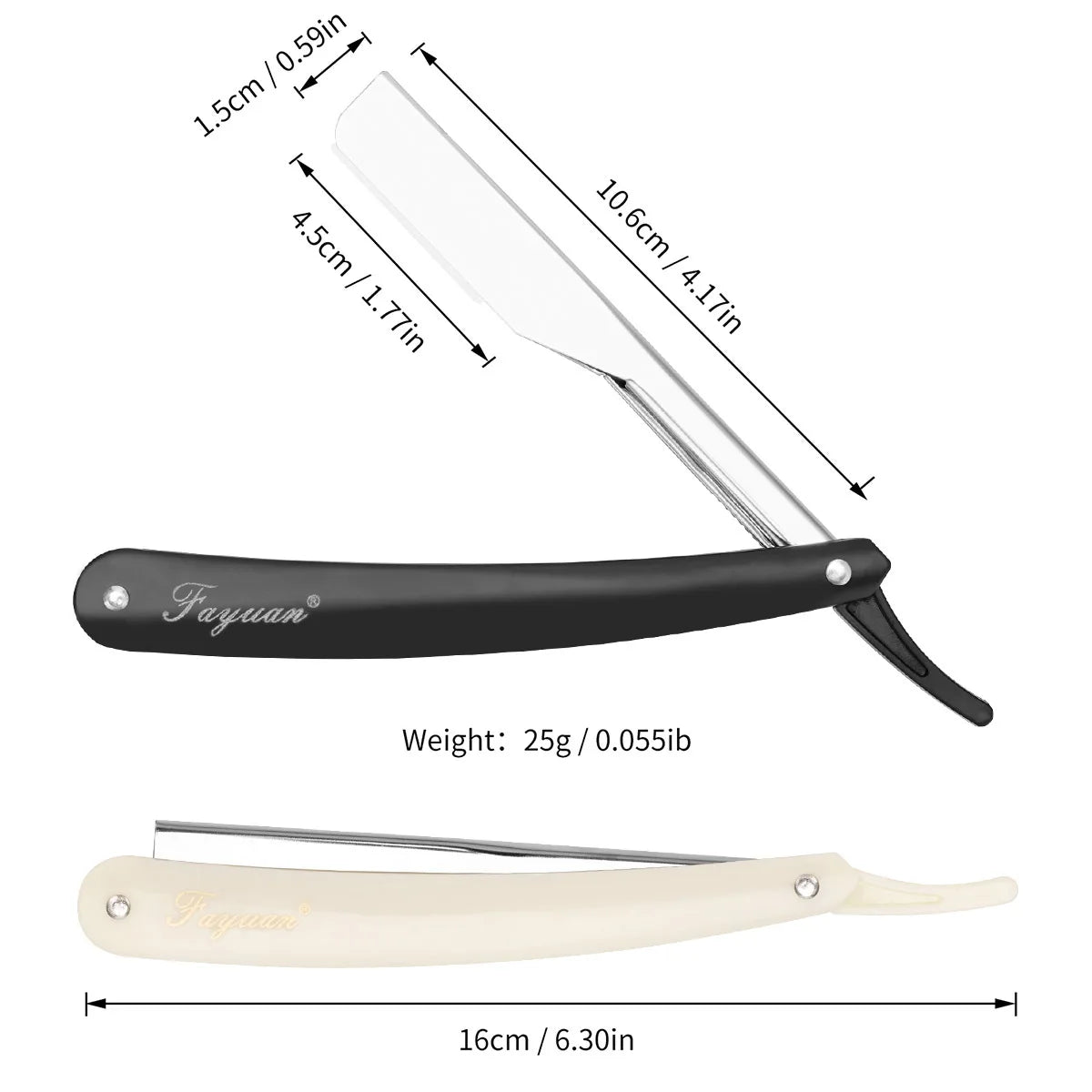 Manual Shaver Stainless Straight Edge Steel Sharp Razor