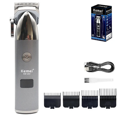 Kemei KM-253 Professional Hair Clipper USB Charging Hair Cutting