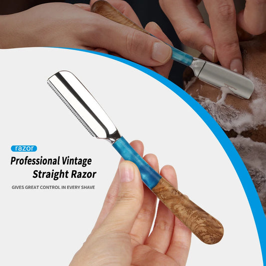 1Pc New Pro Wood Handle Baber Straight Razor Beard Shaving