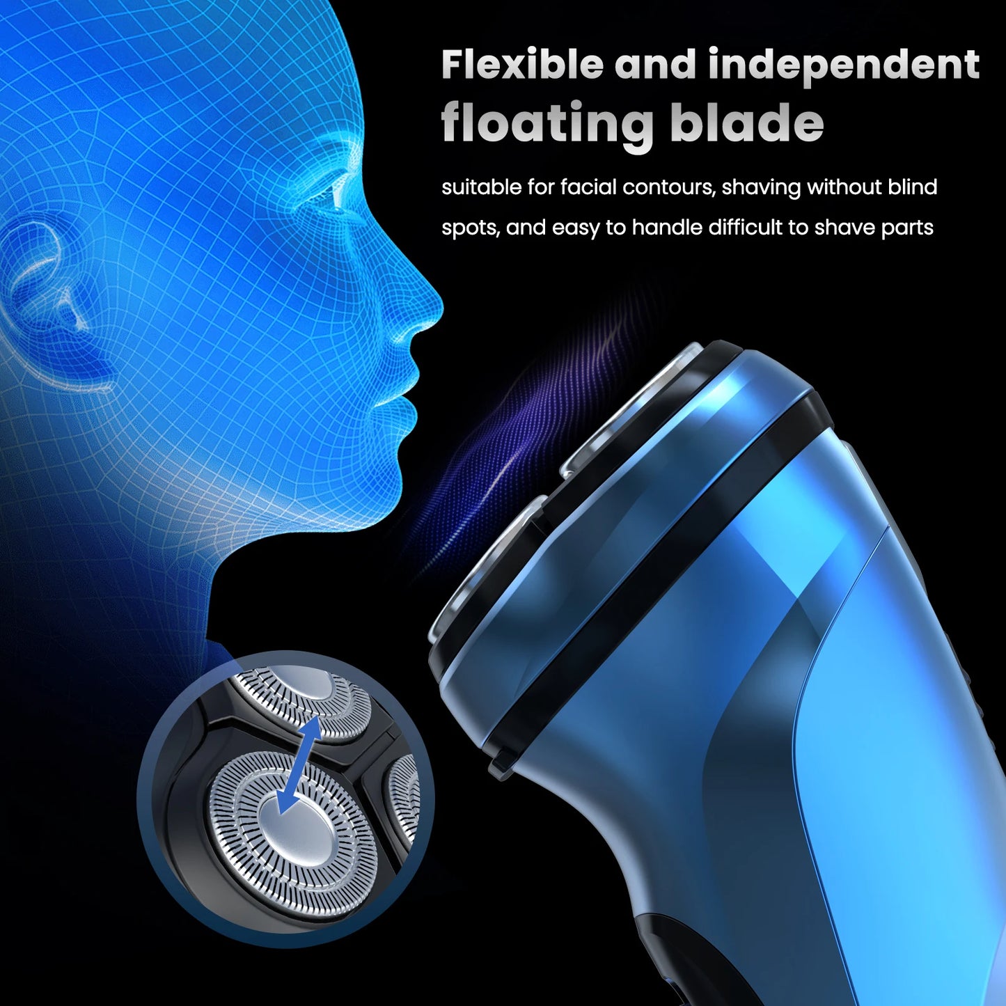 Sejoy Electric Razor for Men Waterproof Rechargeable Electric Shavers