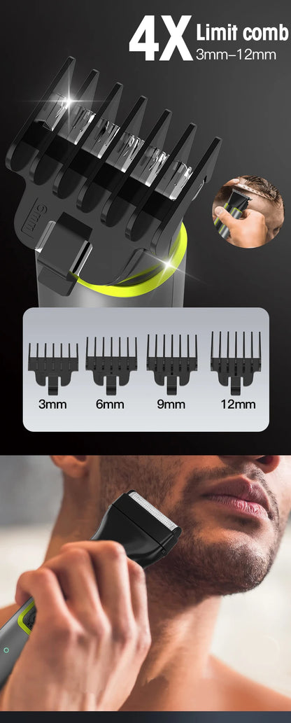 IRUIBEAUTY 4-in-1 Hair Trimmer Electric Hair Clipper IPX5