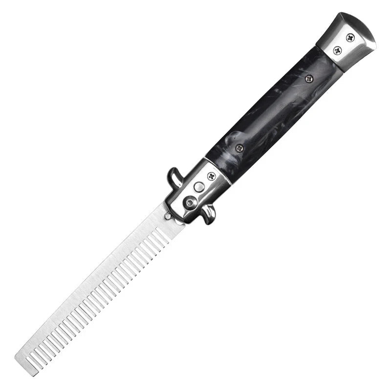 Stainless Steel Foldable Automatic butterfly Pocket Comb