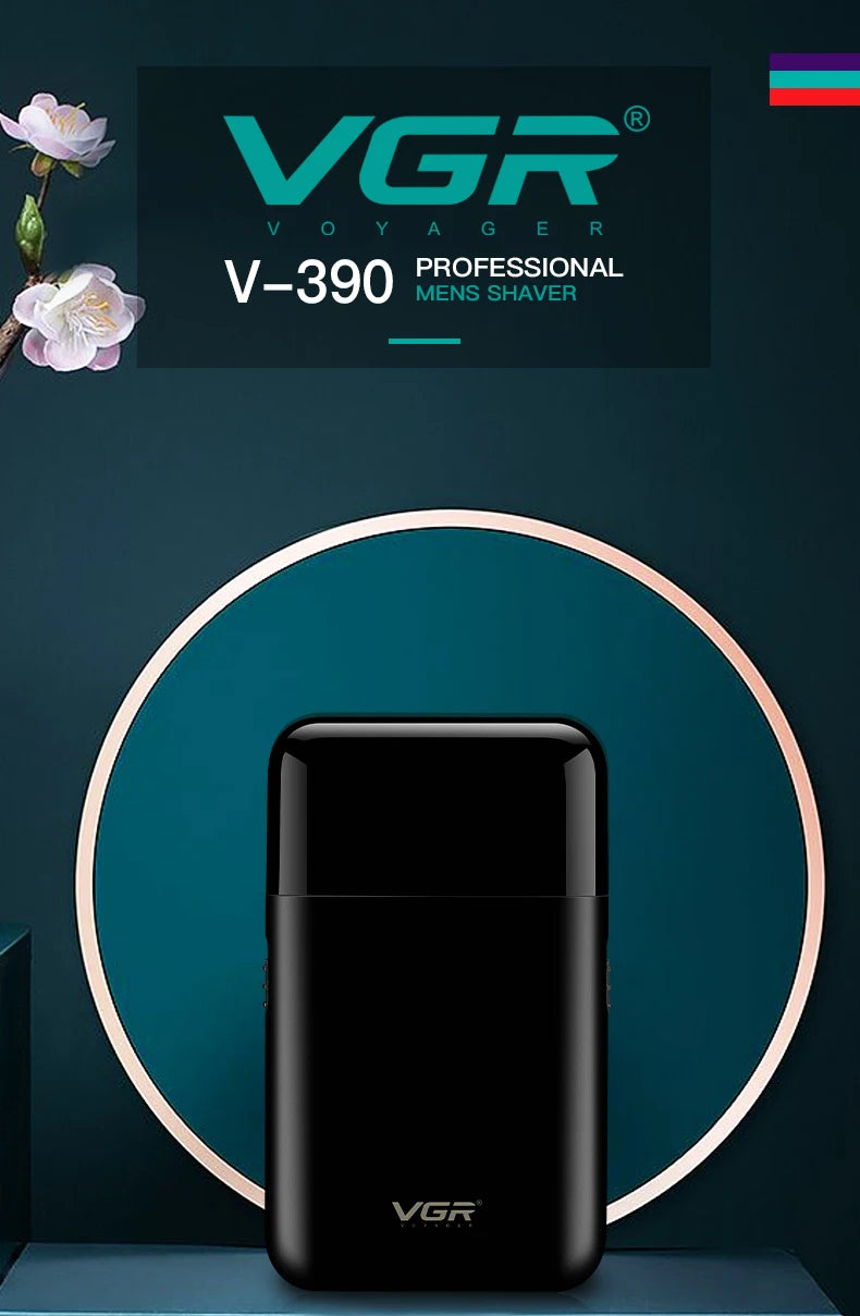 VGR 390 mini single blade cordless beard trimmer razor