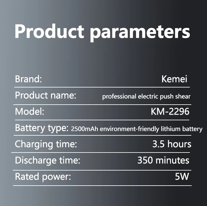 Kemei Professional Hair Clipper For Men Adjustable Hair Trimmer